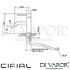 Cifial 32400MI U Mini Round Mono Basin Mixer Tap Dimensions